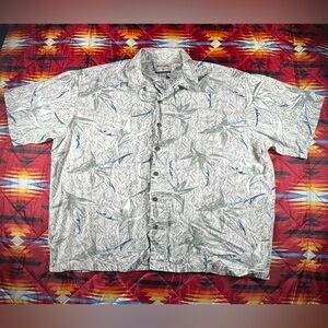 High Sierra Men Hawaiian Style Shirt Floral Print SS Button Up Camp Shirt XXL